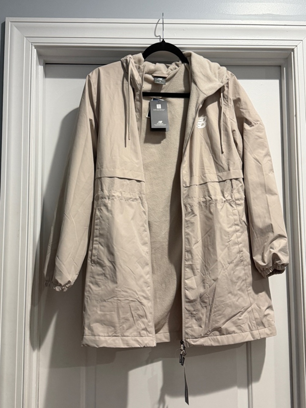 New Balance Light Beige Fleece Hoodie